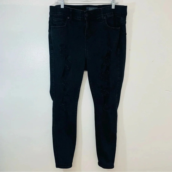 Torrid Jeans Woman 18 Bombshell Skinny Black Distressed High Rise Stretch Pocket - Picture 1 of 14